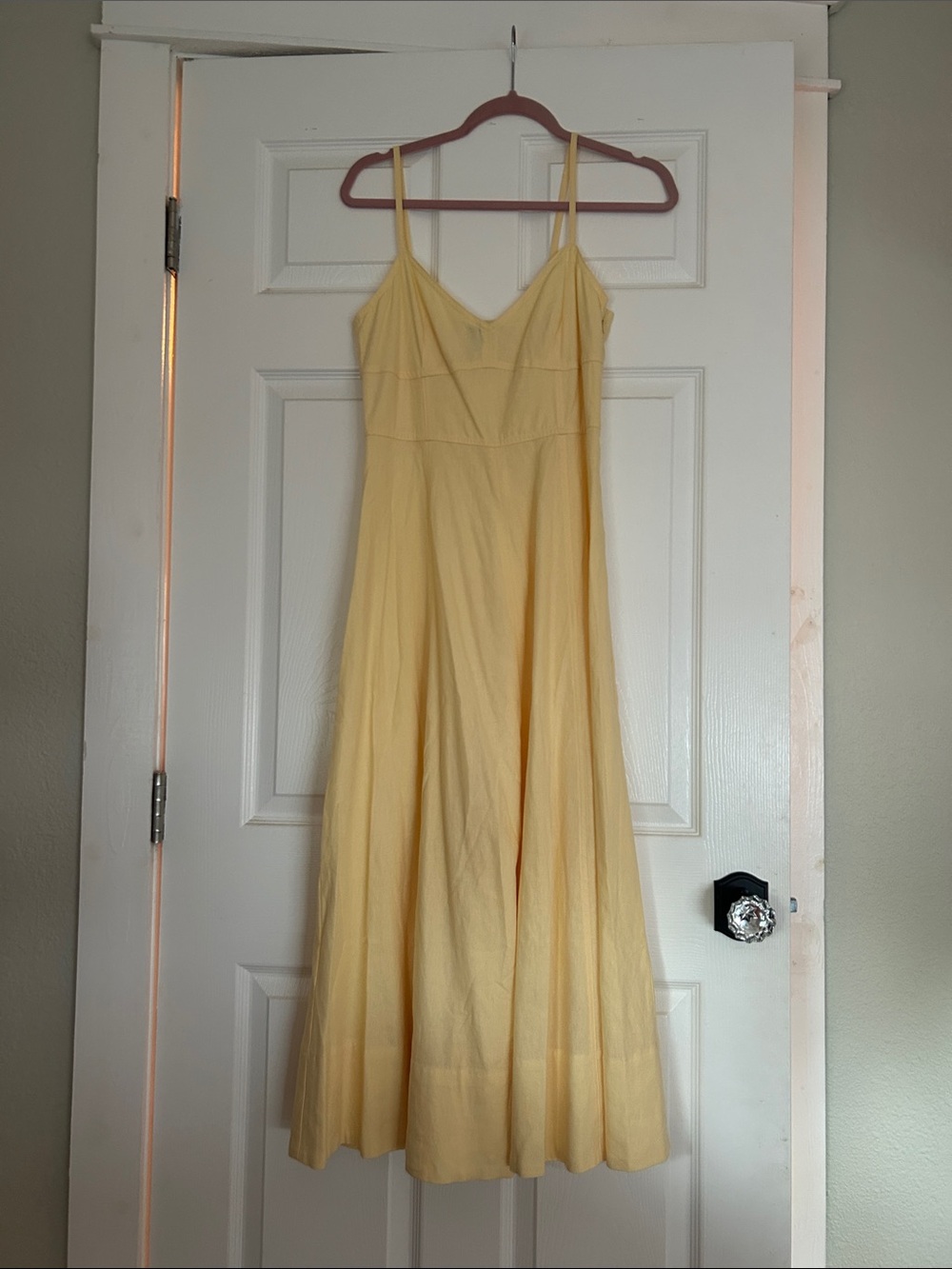 GAP Linen-blend Seamed Corset Midi Dress - Small